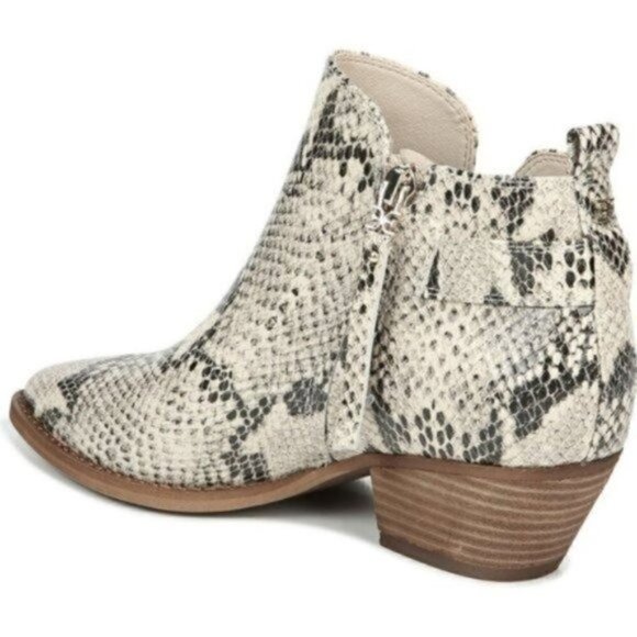 Sam Edelman Neena Bootie Black Nude Snake - Picture 2 of 12